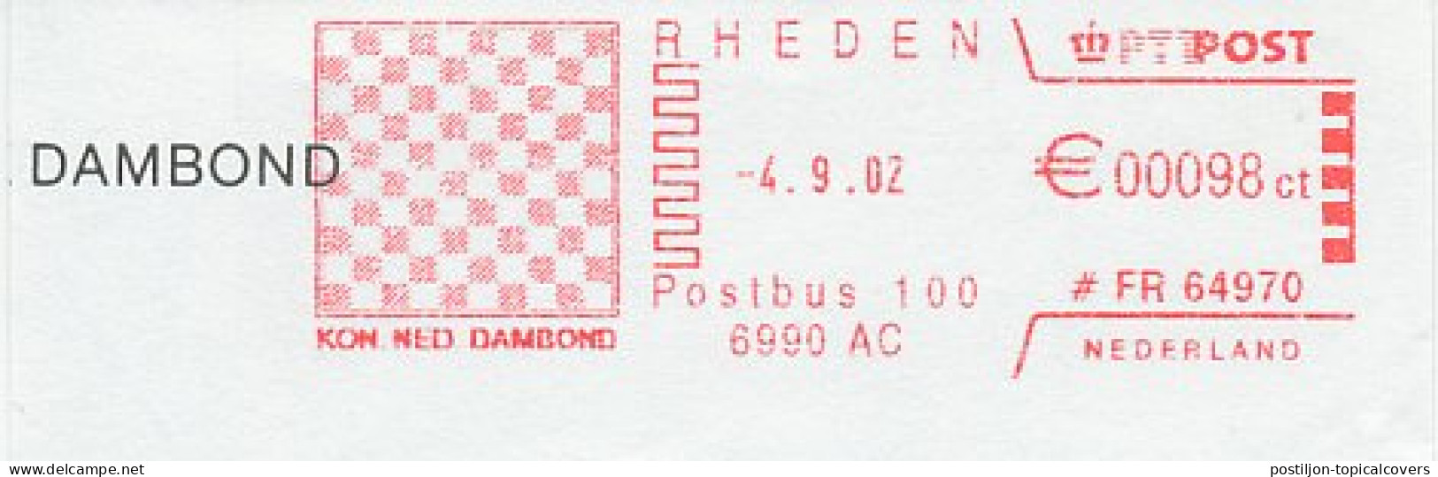 Meter Cut Netherlands 2002 Draughts - Ohne Zuordnung