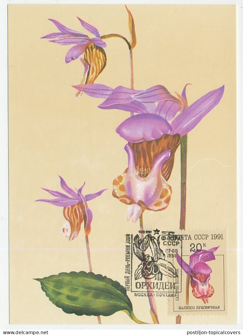 Maximum Card Soviet Union 1991 Orchid - Andere & Zonder Classificatie