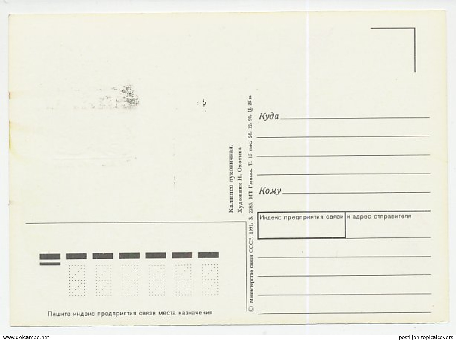 Maximum Card Soviet Union 1991 Orchid - Otros & Sin Clasificación