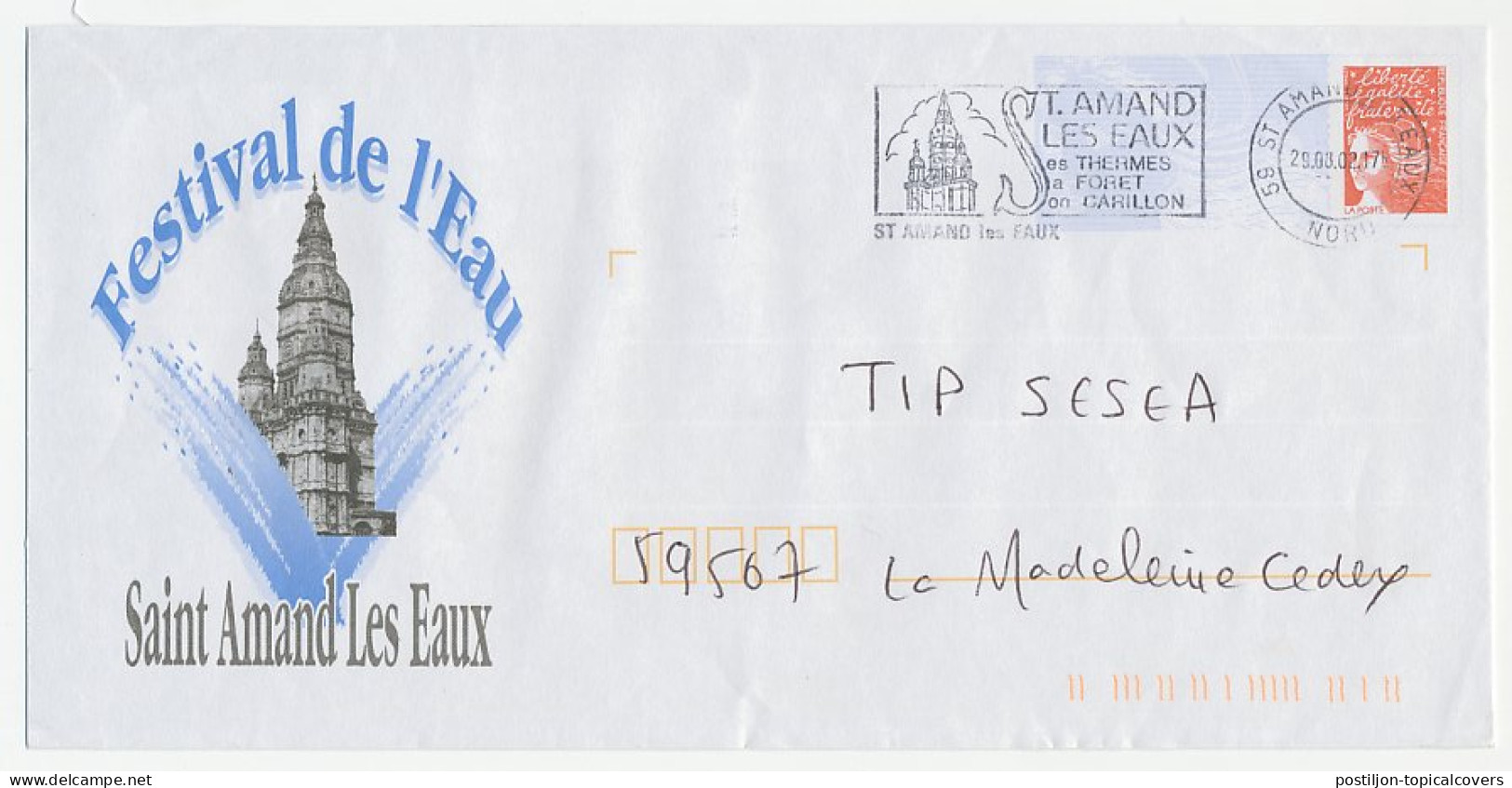 Postal Stationery / PAP France 2002 Water Festival - Ohne Zuordnung