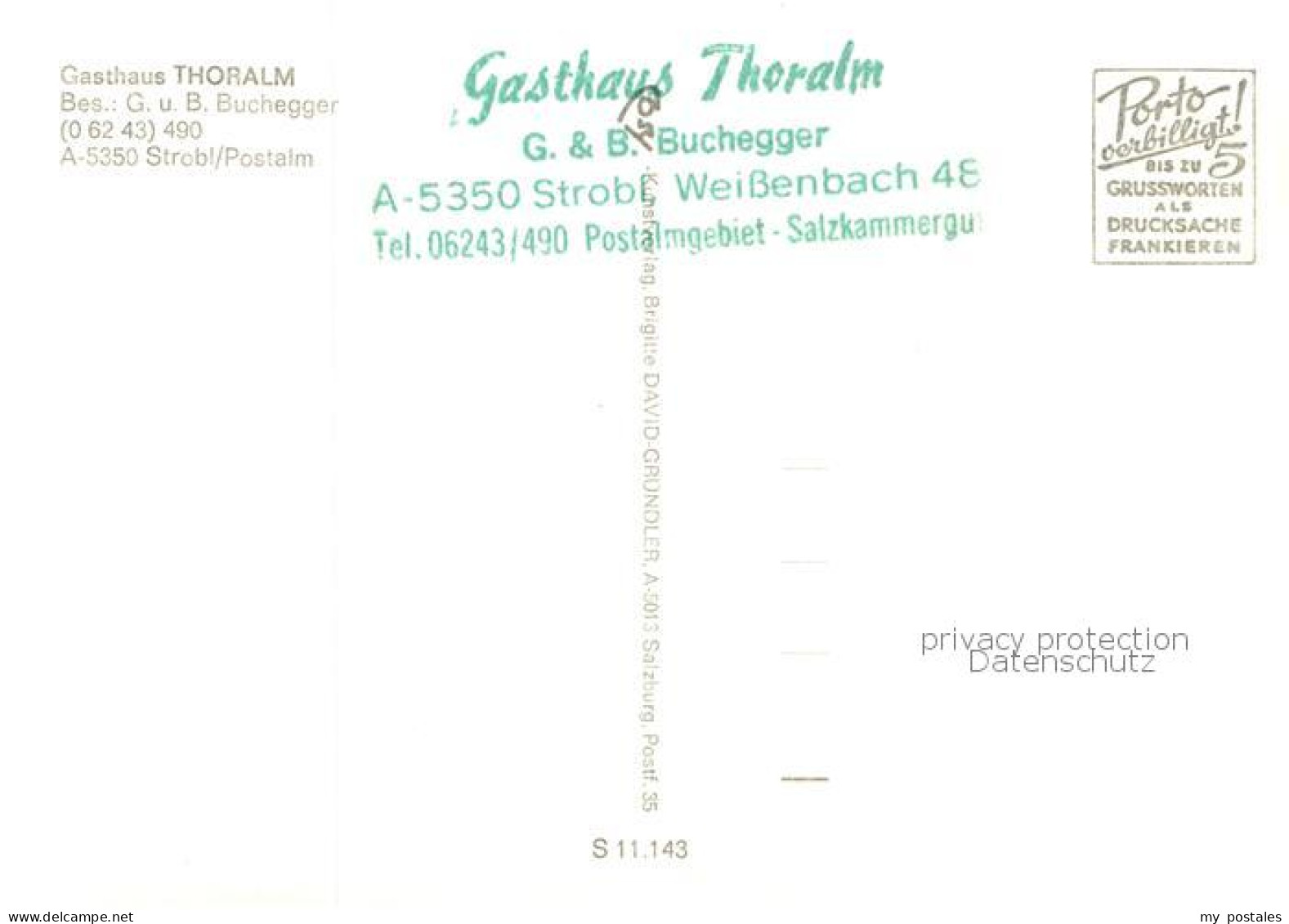 73789824 Strobl Wolfgangsee AT Gasthaus Thoralm M. Kapelle  - Altri & Non Classificati