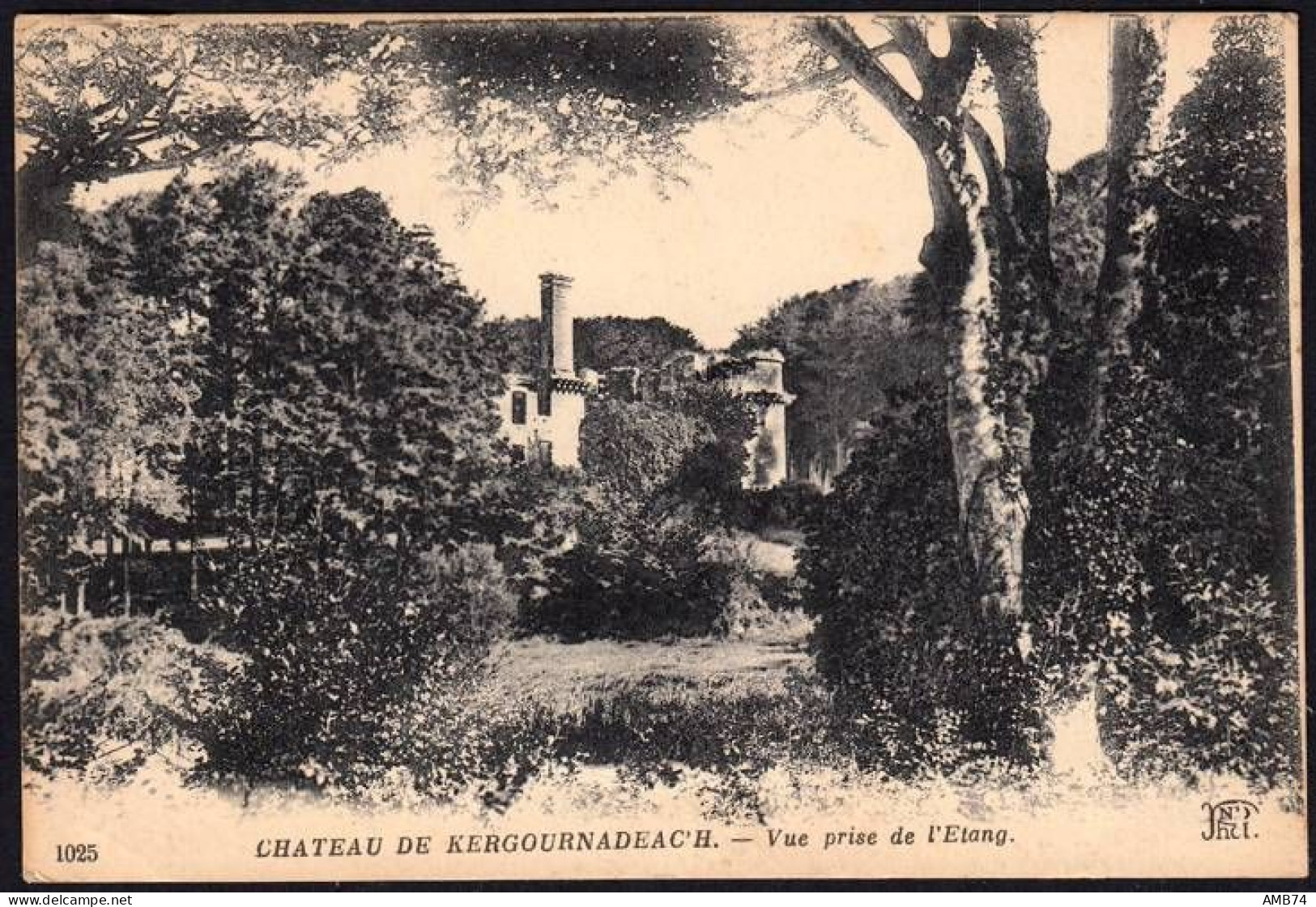 29-0024 - Carte Postale FINISTERE (29) - CHATEAU DE KERGOURNADEAC'H - Vue Prise De L'Etang - Autres & Non Classés