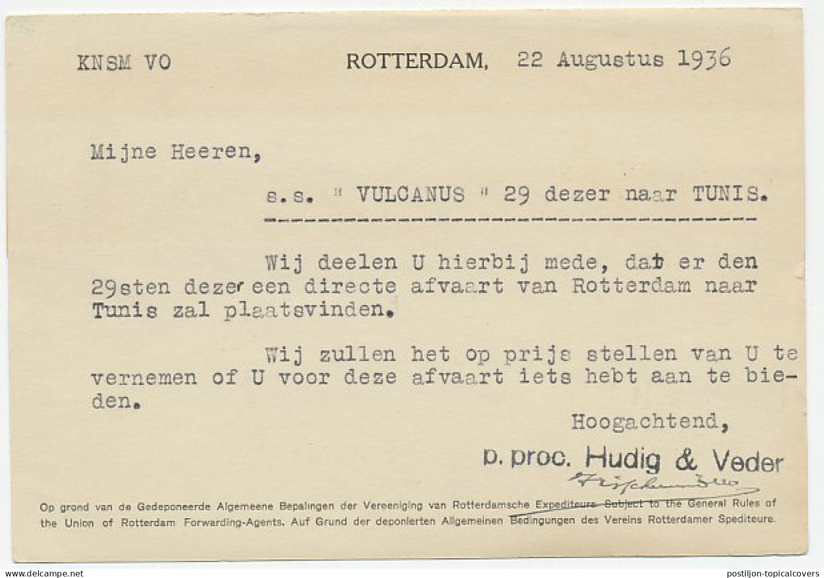 Perfin Verhoeven 301 - H&V - Rotterdam 1936 - Zonder Classificatie