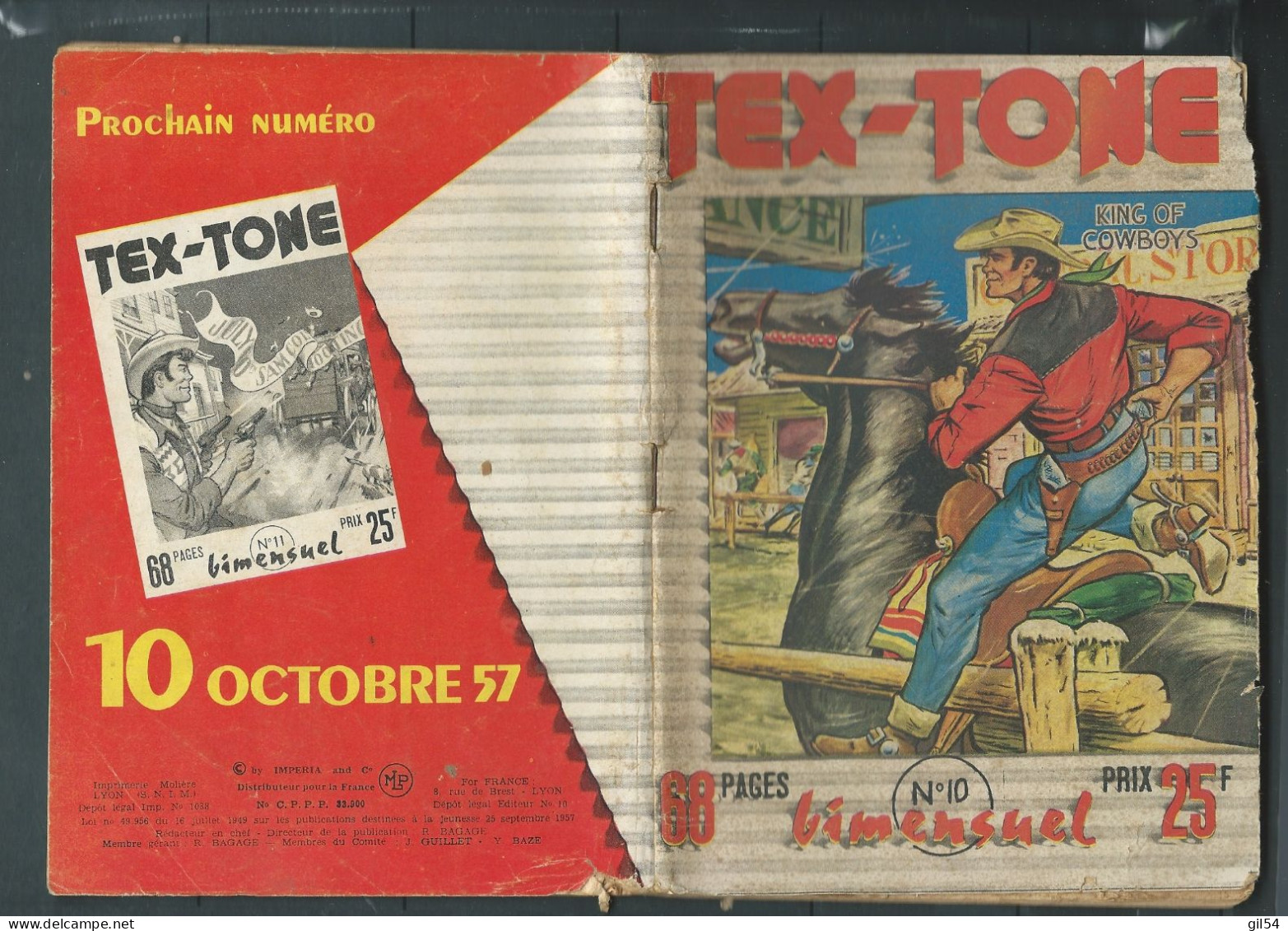 Tex-Tone  N° 151 - Bimensuel  " Le COMPLOT  DU HOLD UP  " - D.L.  25 SEPTEMBRE 1957 - état Moyen  - Tex1001 - Kleinformat