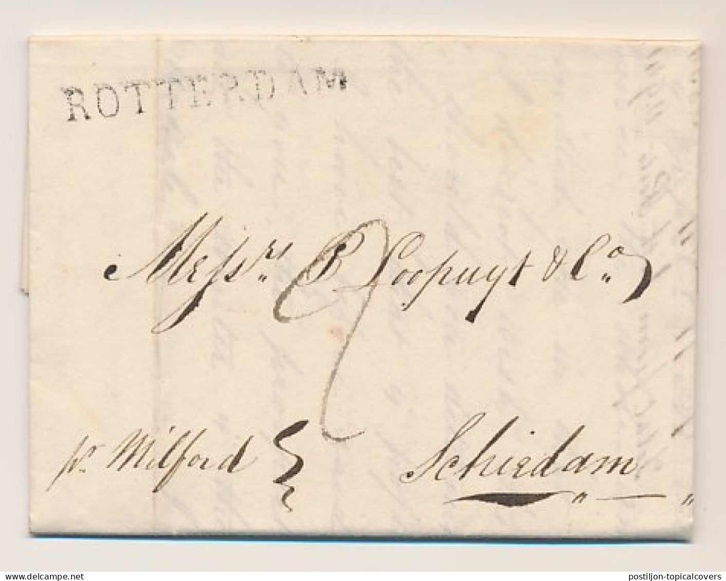 Charleston USA - ROTTERDAM - Schiedam 1820 - ...-1852 Prephilately