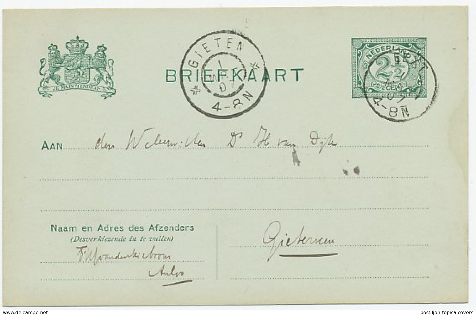 Kleinrondstempel Eext 1907 - Non Classés