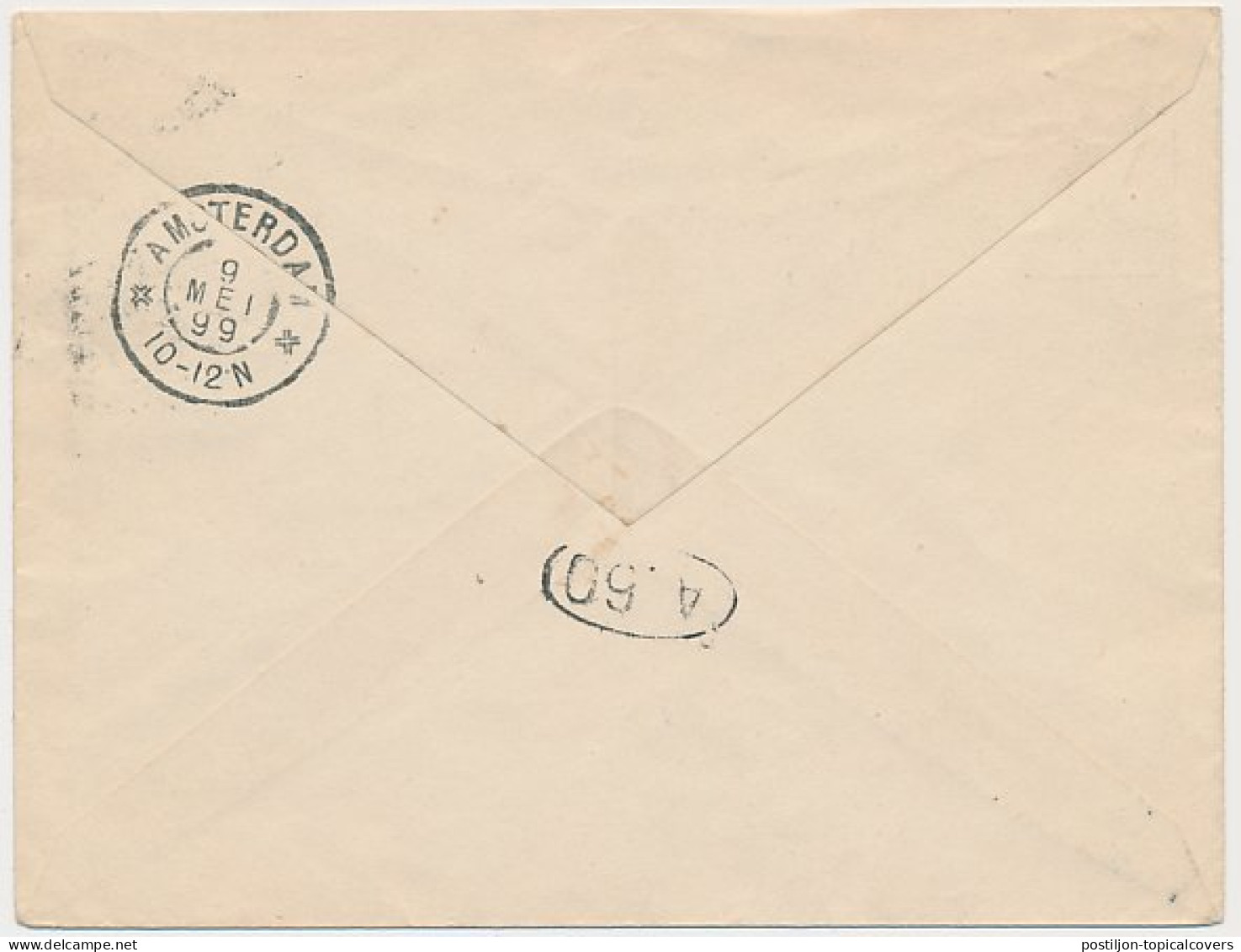 Envelop G. 6 A Gorinchem - Amsterdam 1899 - Ganzsachen