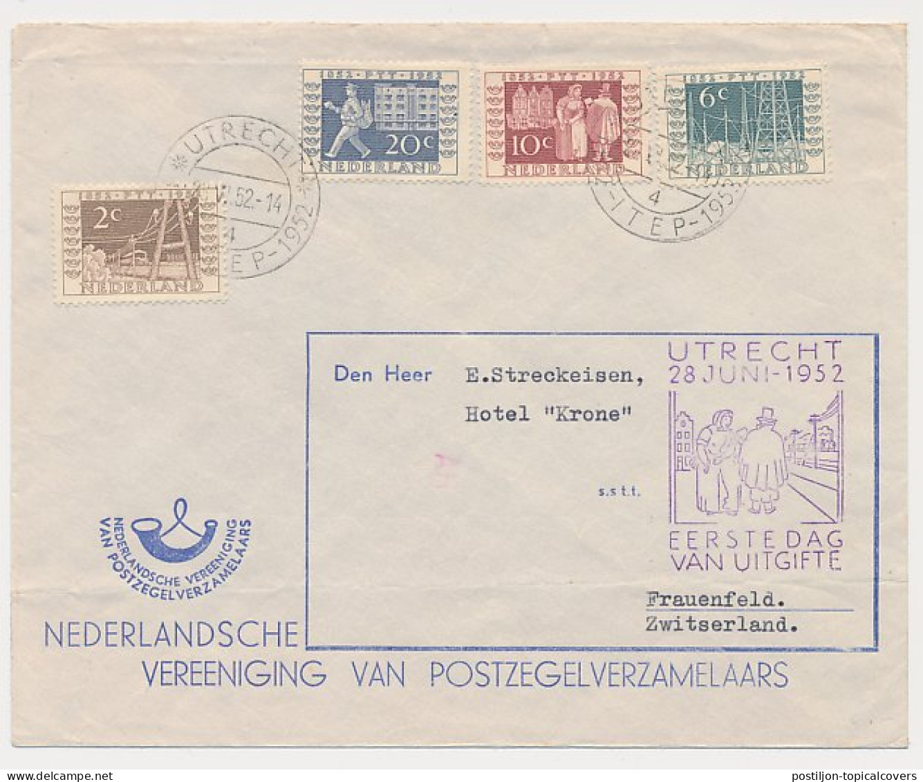 FDC / 1e Dag Em. ITEP 1952 - Ohne Zuordnung