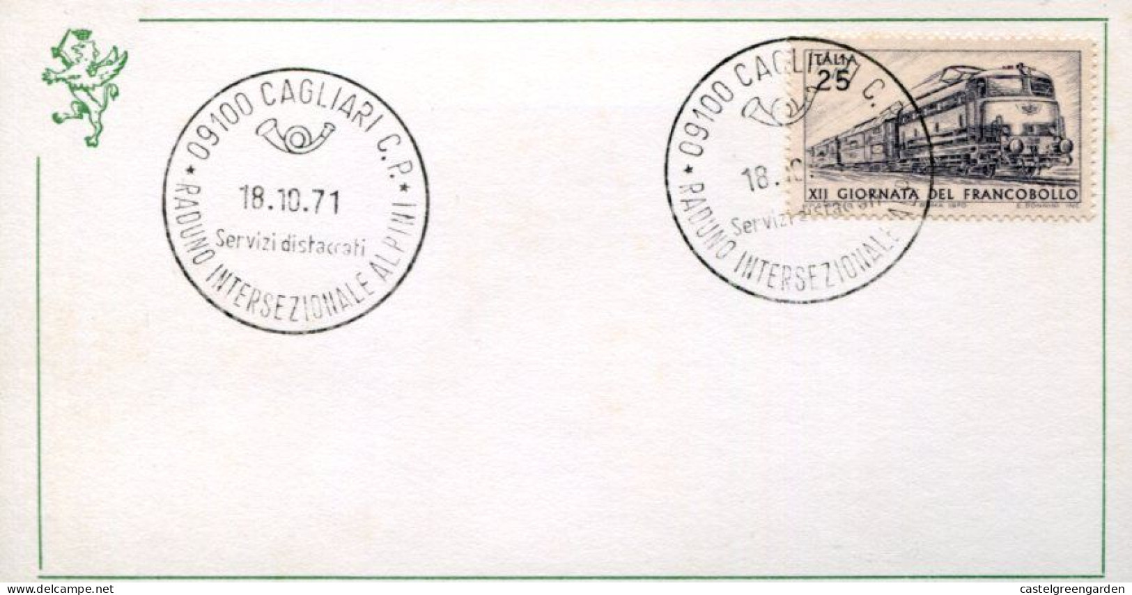 X0239 Italia Special Postmark 1971 Cagliari  Alpini Meeting - Ohne Zuordnung