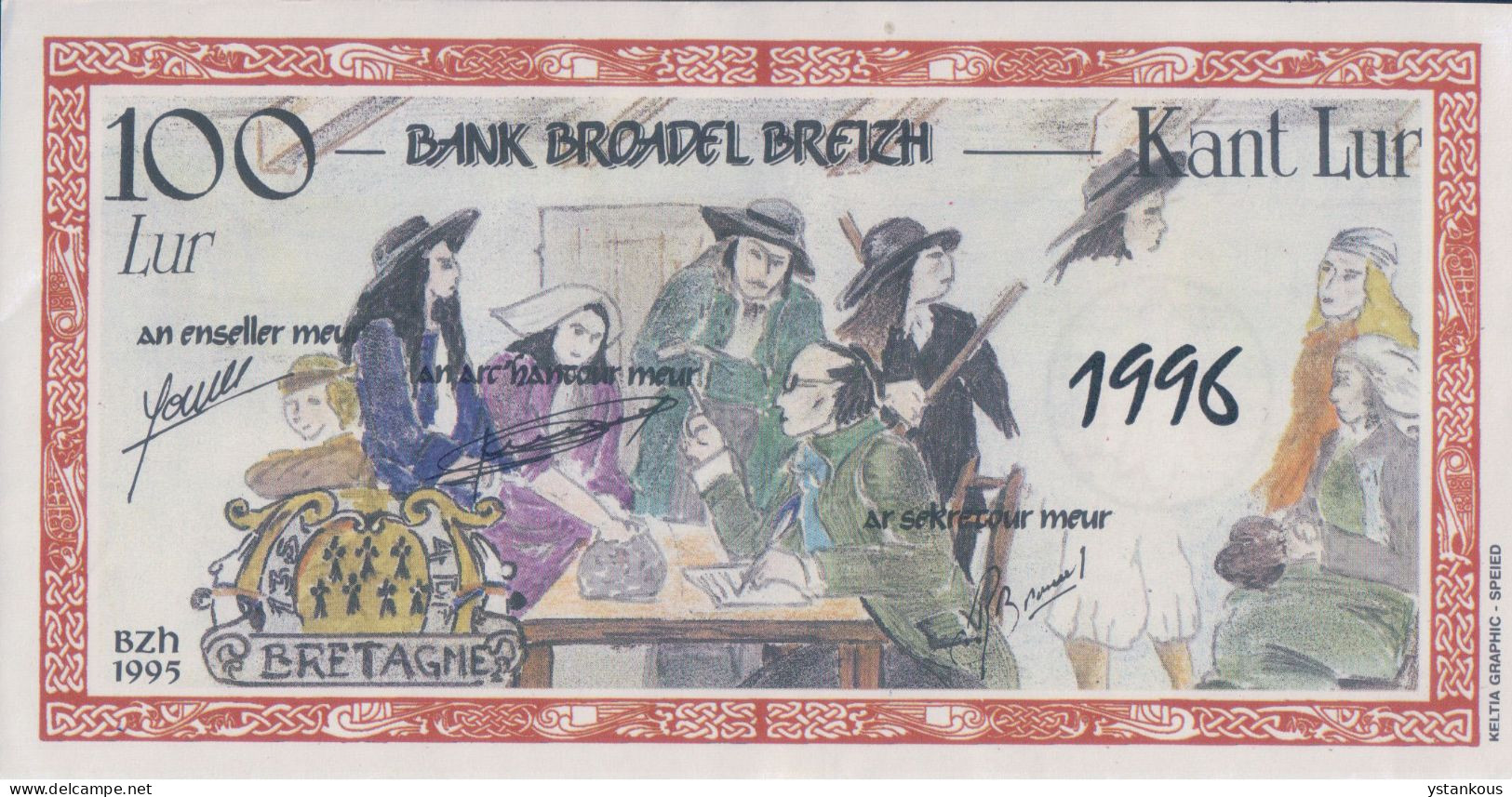 Billet De 100 Lur De La Bank Broadel Breizh. - Other & Unclassified