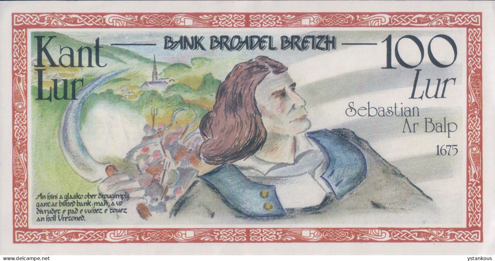 Billet De 100 Lur De La Bank Broadel Breizh. - Other & Unclassified