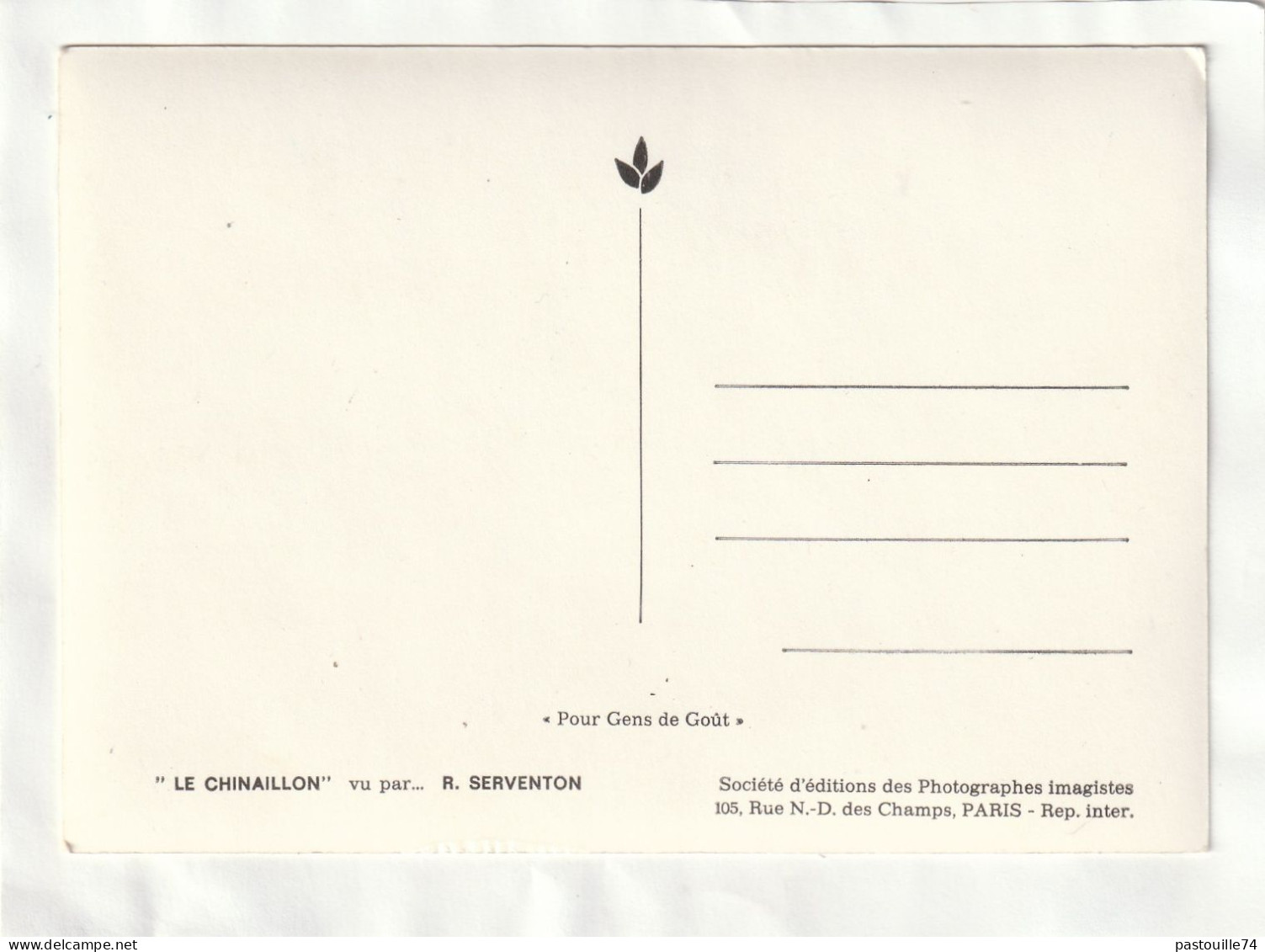 CPM. 15 X 10,5  -  " LE  CHINAILLON "  Vu  Par... R. SERVENTON - Altri & Non Classificati