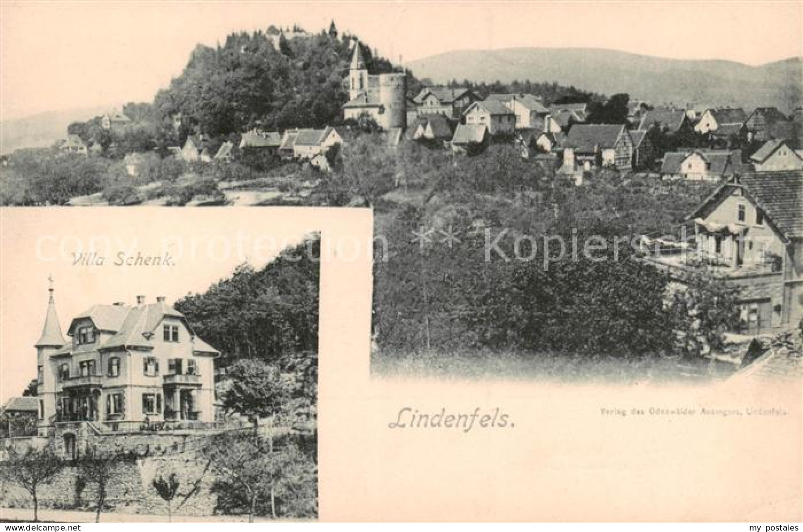 73789702 Lindenfels Odenwald Gesamtansicht U. Villa Schenk Lindenfels Odenwald - Other & Unclassified