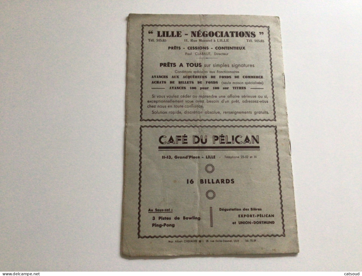 Ancien Programme De Théâtre (saison 1936-37)Grand Théâtre De Lille Directeur :Paul FRADY - Programme