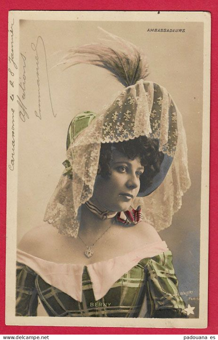 AE529 FEMME ARTISTE   AMBASSADEUR LUCETTE DE BERNY EN 1903 - Entertainers