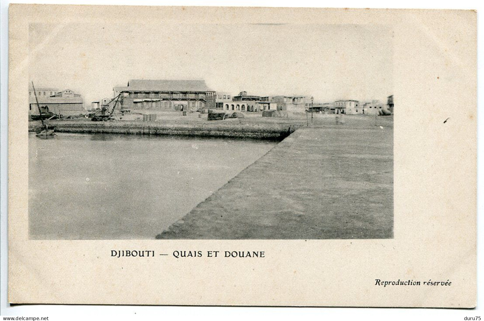 Pionnière Dos Simple * DJIBOUTI  QUAIS Et DOUANE - Djibouti