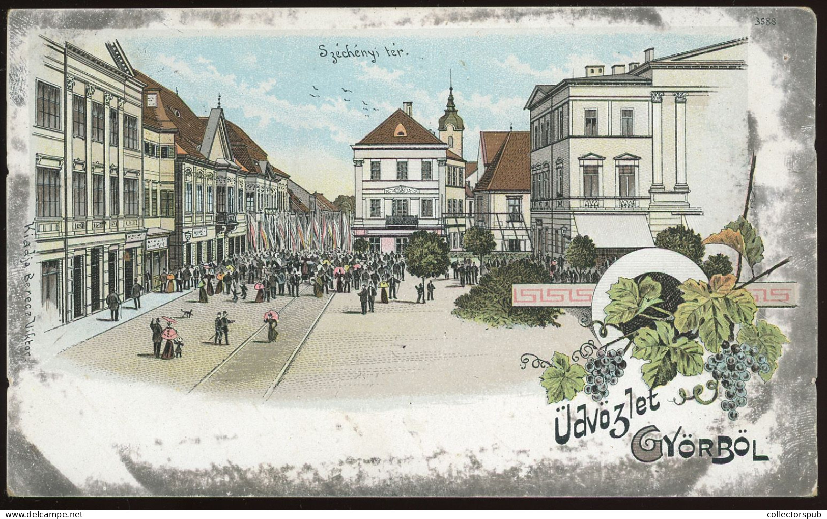 GYŐR 1899. Vintage Litho Postcard149667 - Hungary