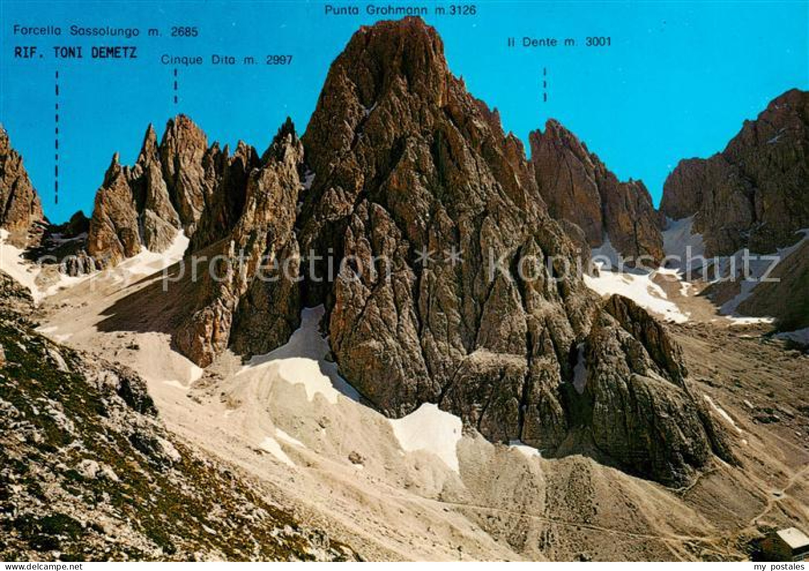 73789585 Dolomiten Langkofel Gruppo Del Sassolungo Rifugio Toni Demetz Dolomiten - Andere & Zonder Classificatie