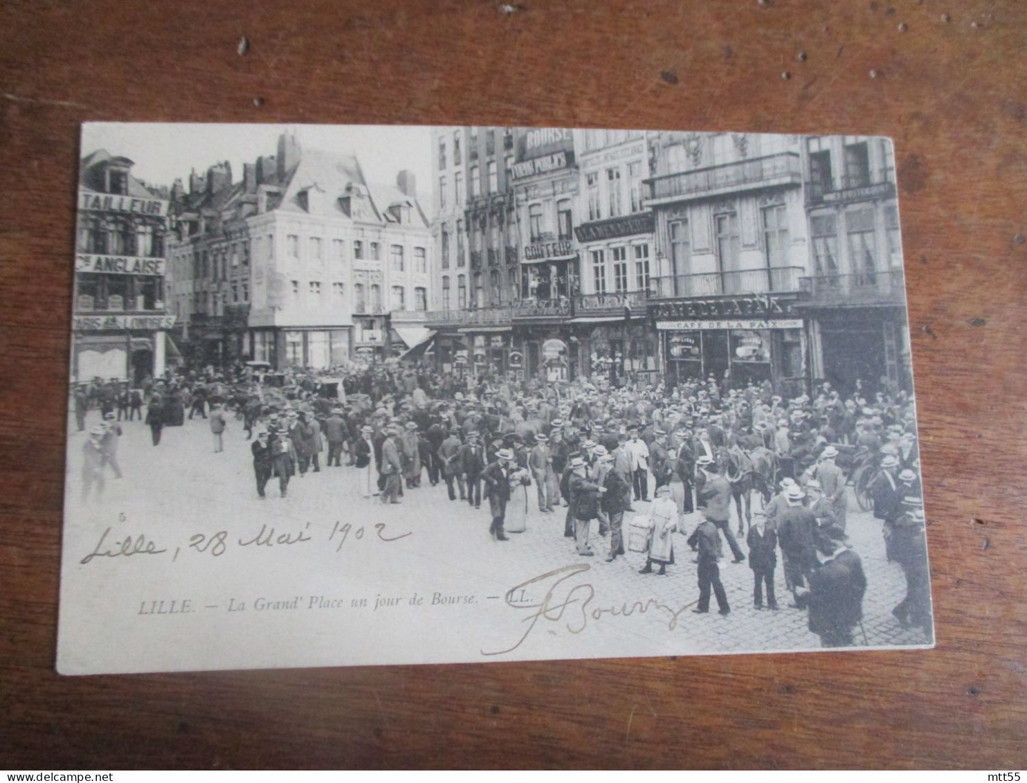 LILE FOULE  GRANDE PLACE JOUR DE BOURSE - Lille