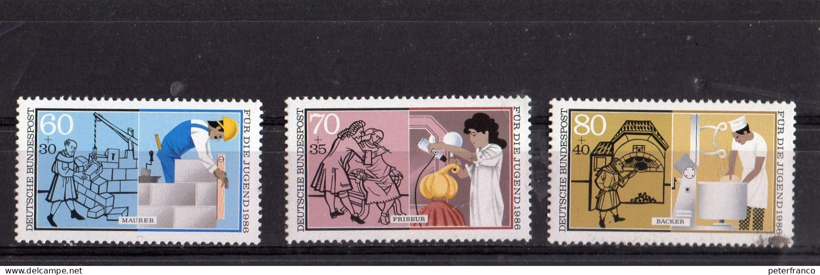 1986 Germania - Giornata Della Gioventù - Mestieri - Unused Stamps