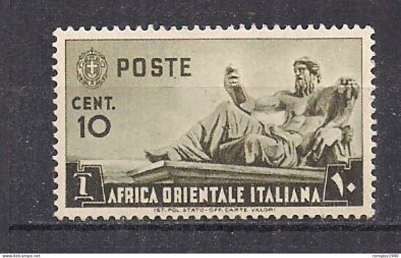 COLONIA ITALIANA  A.O.I. 1938    SOGGETTI VARI     SASS. 7 MNH  XF - Africa Orientale Italiana