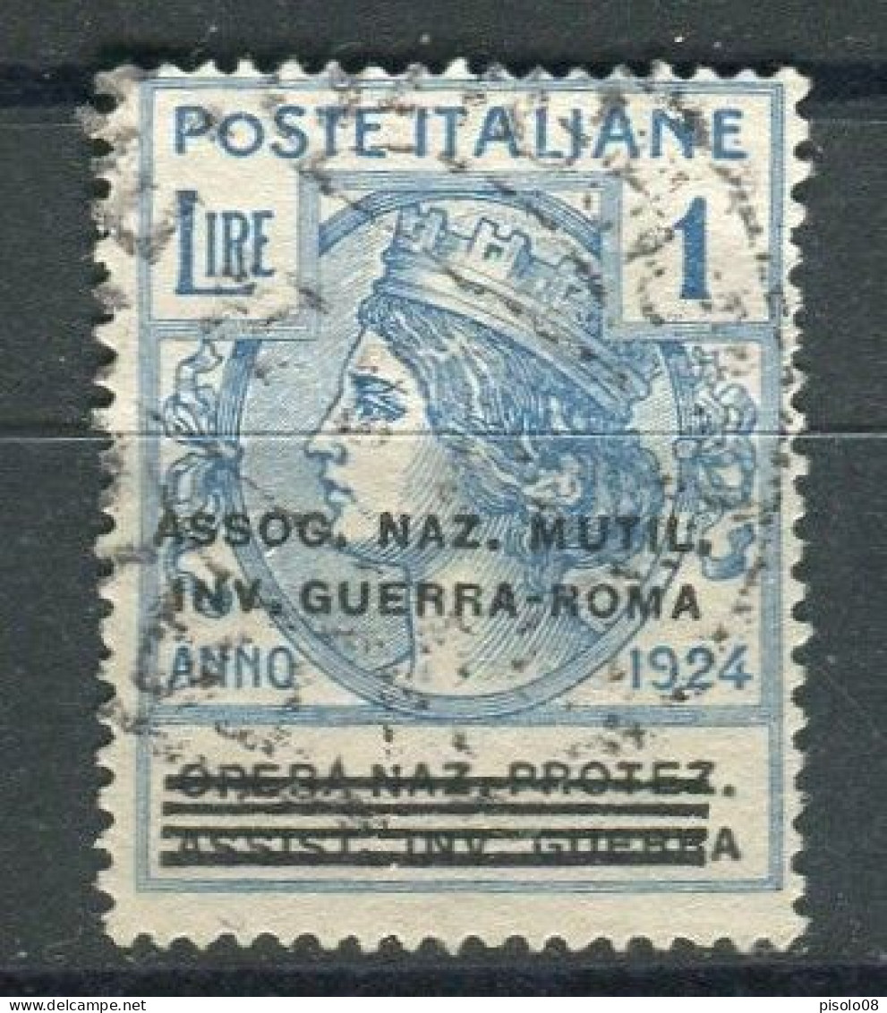 REGNO 1924 ENTI PARASTATALI ASSOC. NAZ. MUTIL. INV. GUERRA - ROMA  1 LIRA USATO - Franchise