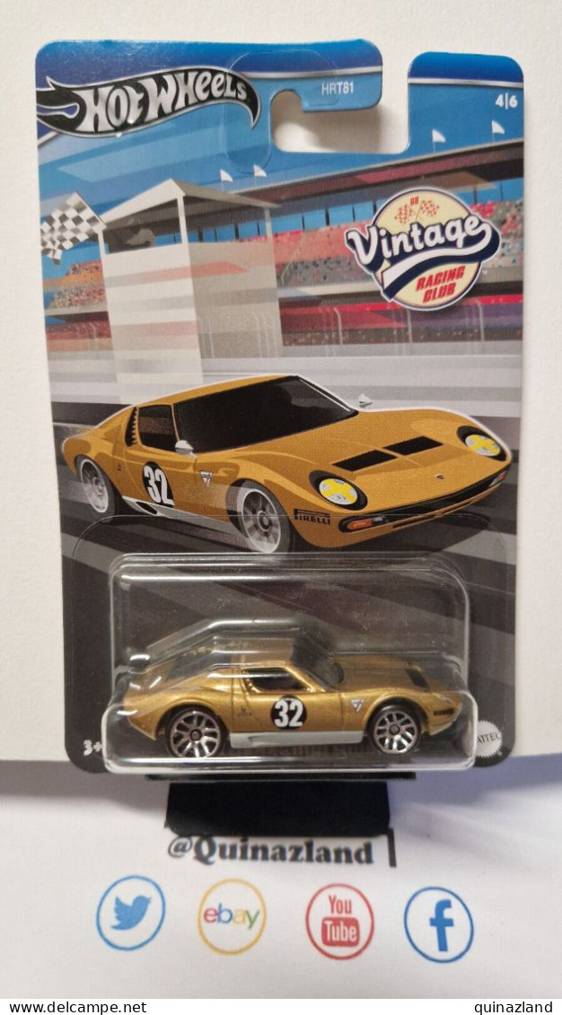 Hot Wheels Vintage Racing Club 1971 LAMBORGHINI MIURA SV (CP29) - HotWheels