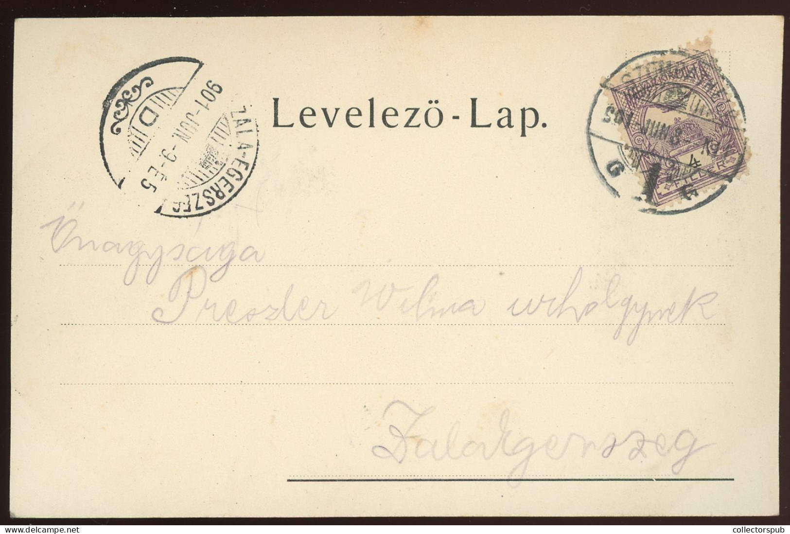 SZOMBATHELY  Vintage Litho Postcard 1901. - Hongrie