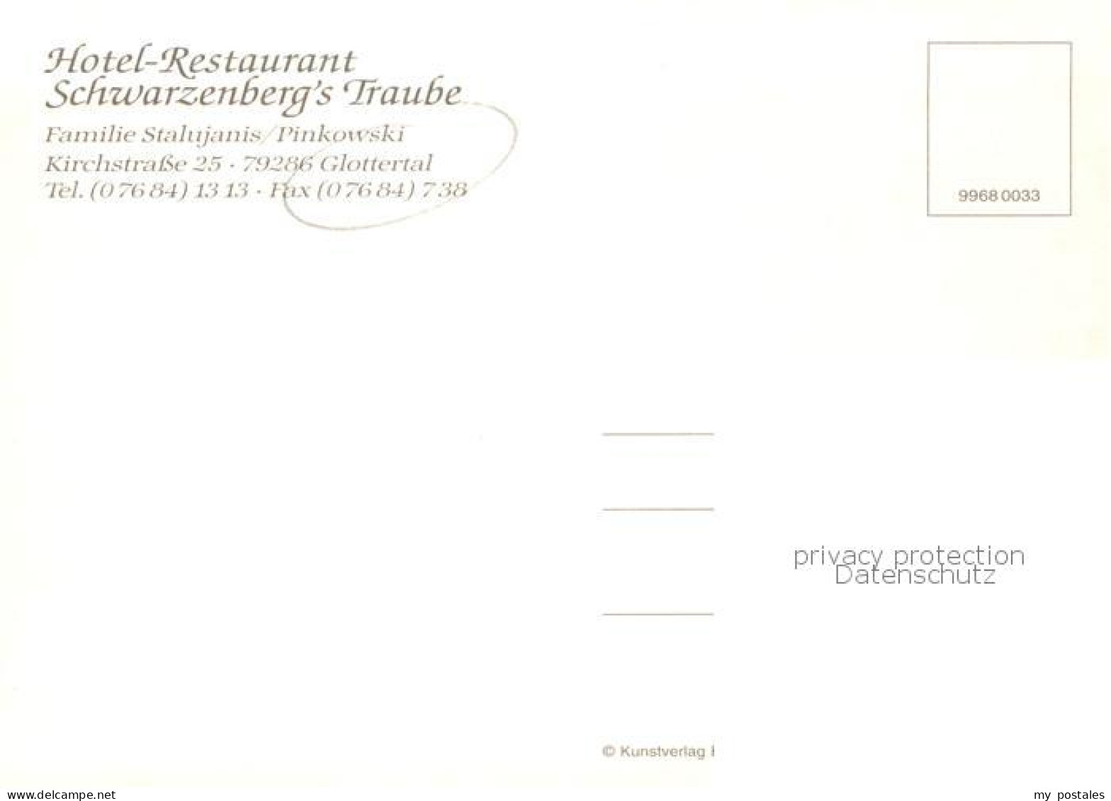 73789530 Glottertal Schwarzwald Hotel Restaurant Schwarzenbergs Traube  - Glottertal