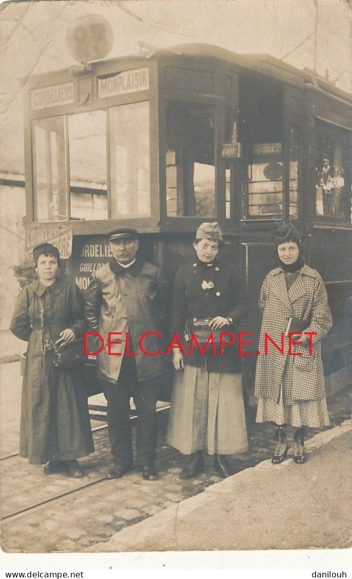 69 // LYON    CARTE PHOTO   Tramway   Cordeliers Monplaisir  23 - Andere & Zonder Classificatie