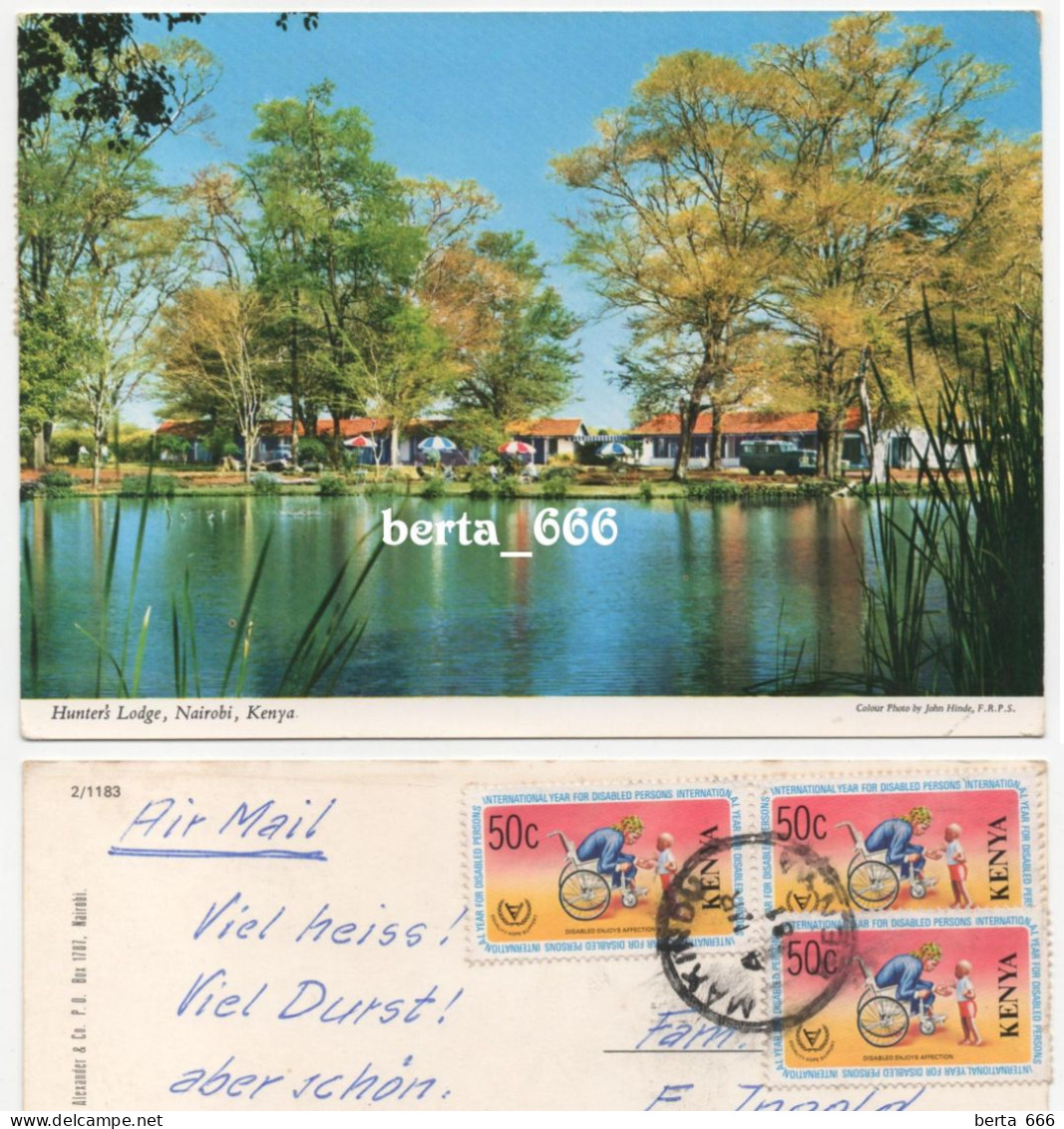 Kenya Nairobi Hunter's Lodge * John Hinde Postally Used Postcard 1981 - Kenia