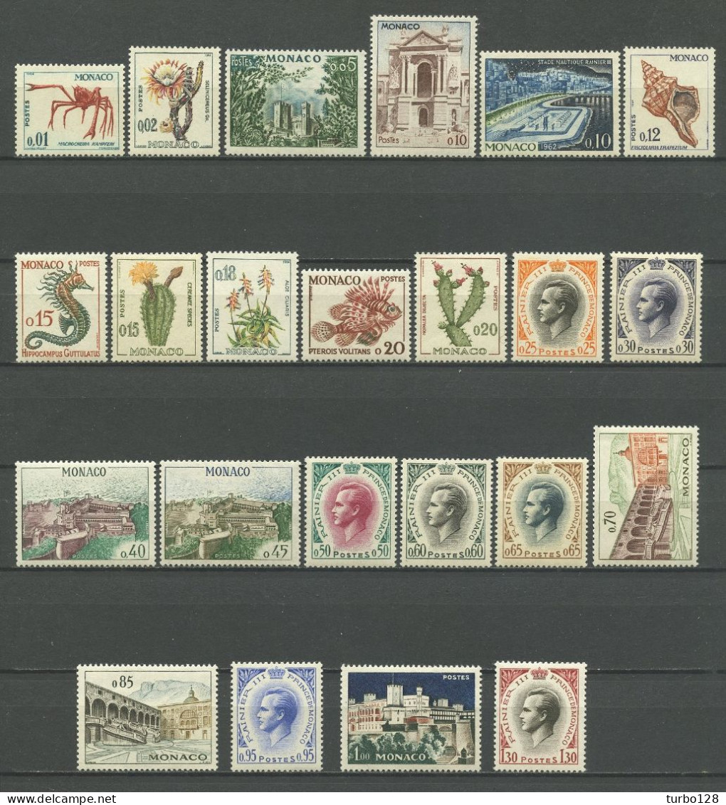 MONACO 1960 N° 537A/550A ** Neufs MNH Superbes C 65 € Faune Flore Coquillages Prince Rainier III Vues Poissons Fleurs - Ongebruikt