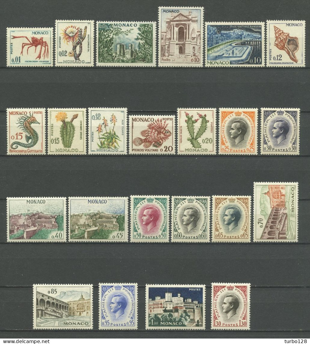 MONACO 1960 N° 537A/550A ** Neufs MNH Superbes C 65 € Faune Flore Coquillages Prince Rainier III Vues Poissons Fleurs - Unused Stamps