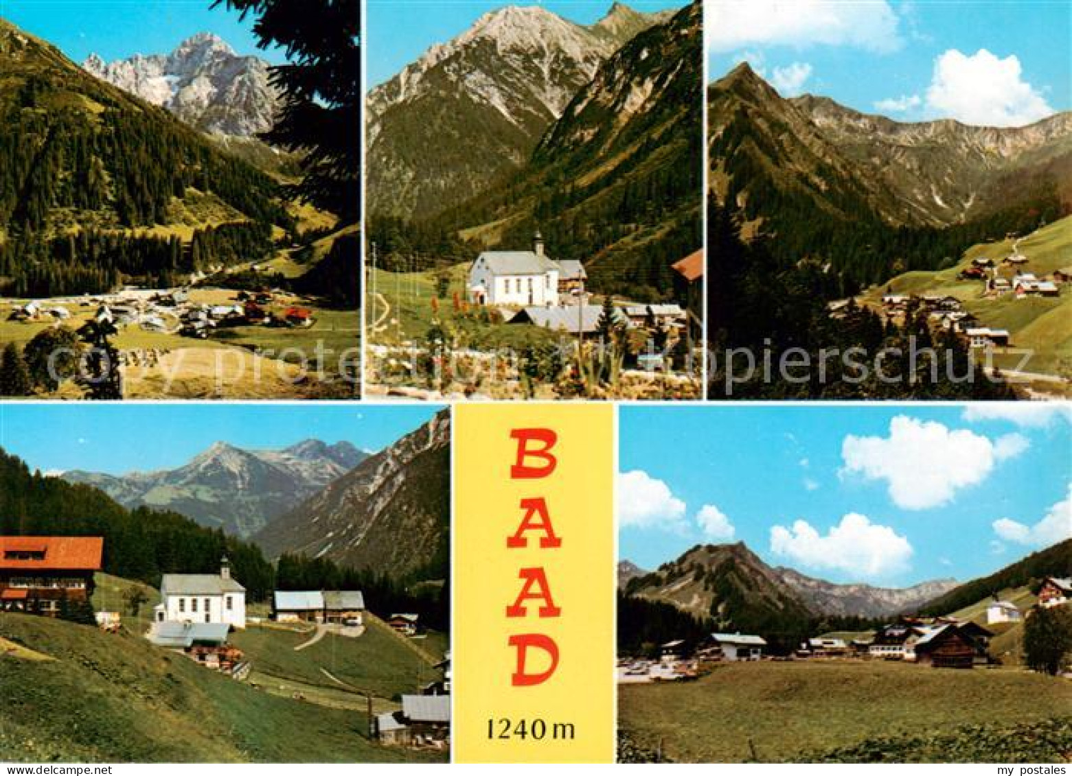 73789489 Baad-Mittelberg Kleinwalsertal AT Teilansichten Kirche Panorama  - Other & Unclassified