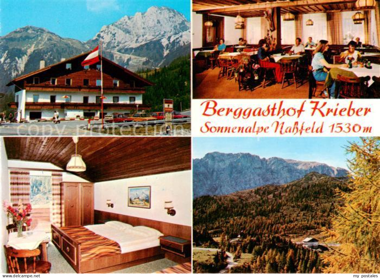 73789473 Hermagor Kaernten Berggasthof Krieber Gaststube Zimmer Sonnenalpe Nassf - Autres & Non Classés