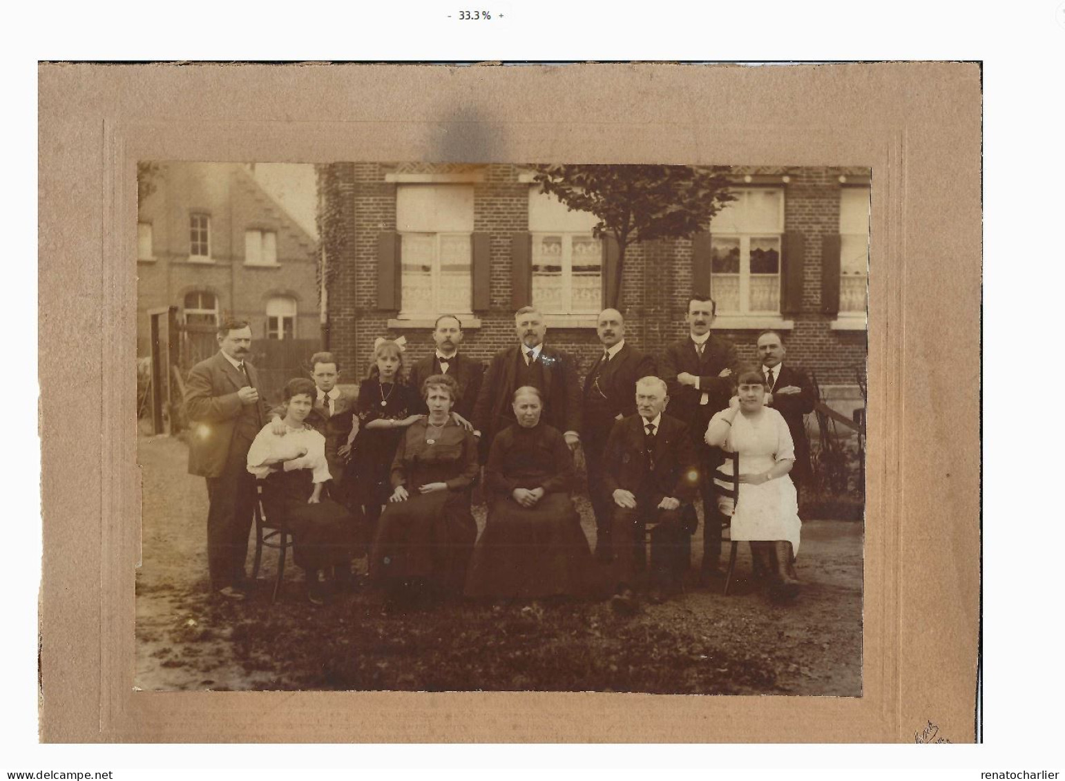 Groupe De Personnes Sur Carton.Format 23 X 30 Cm.Studio "Bulens",Merxem - Anonymous Persons