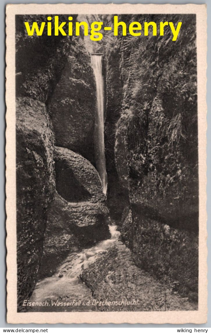 Eisenach - S/w Wasserfall In Der Drachenschlucht - Eisenach