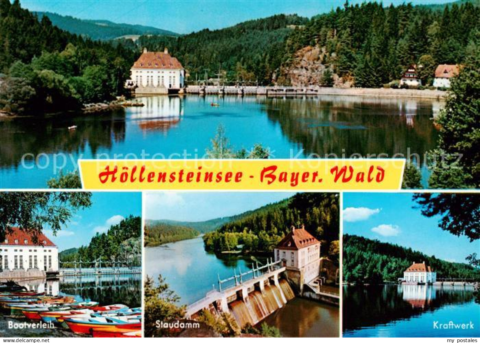 73789393 Hoellensteinsee Viechtach Panorama Bootsverleih Staudamm Kraftwerk  - Andere & Zonder Classificatie