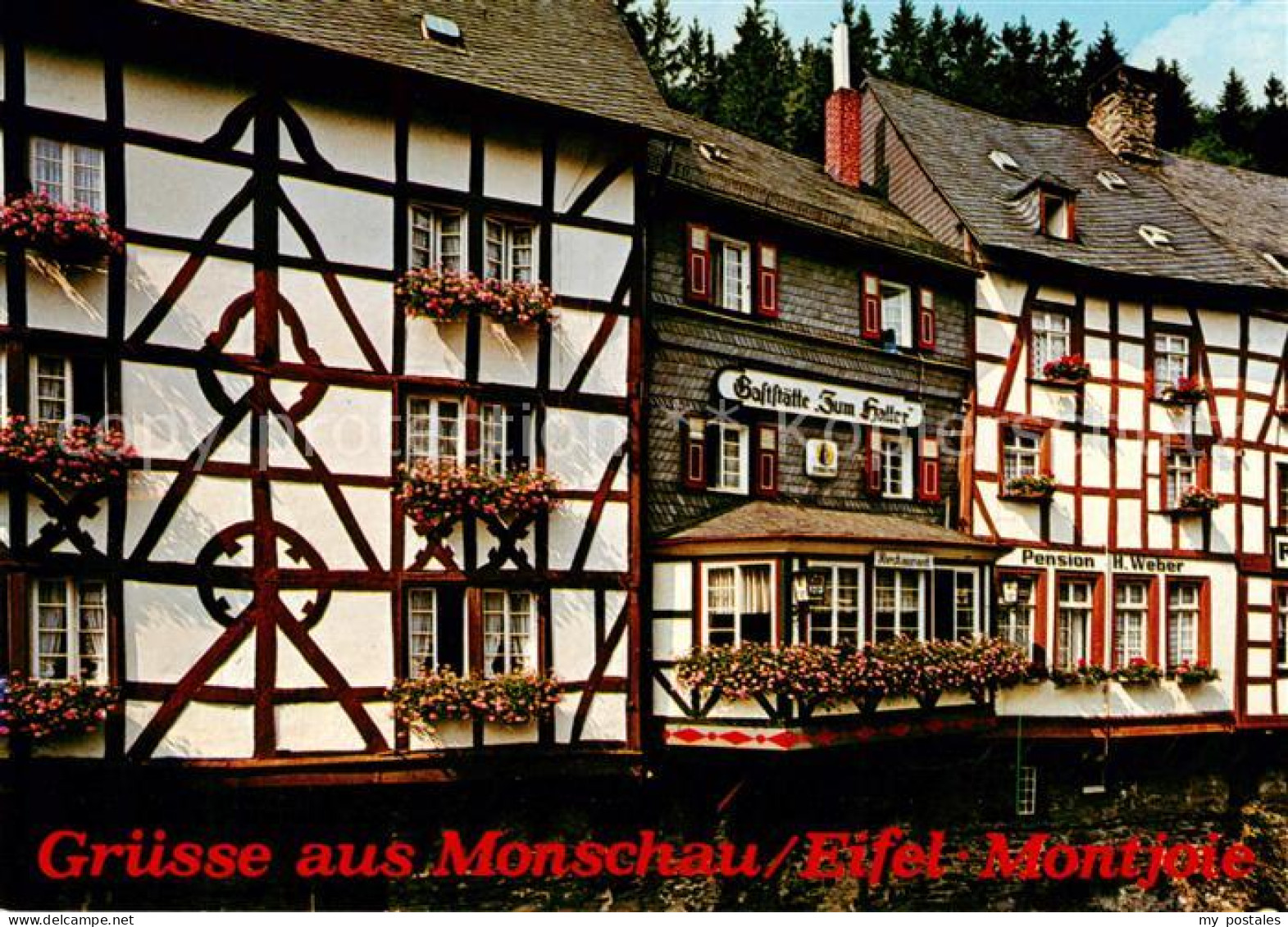 73789389 Monschau Gaststaette Zum Haller Fachwerkhaeuser An Der Rur Monschau - Monschau