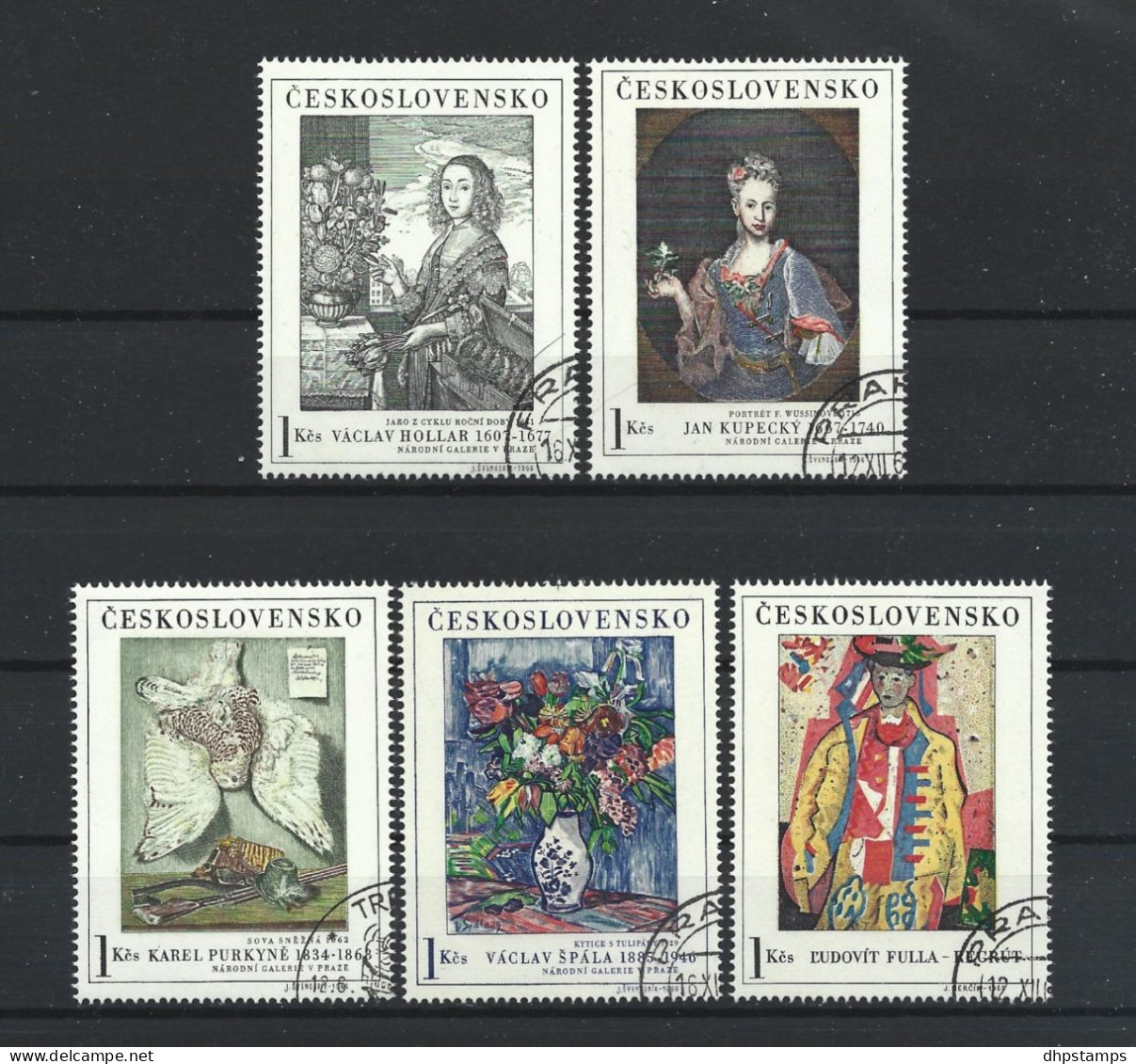 Ceskoslovensko 1966 Paintings  Y.T. 1530/1534 (0) - Used Stamps