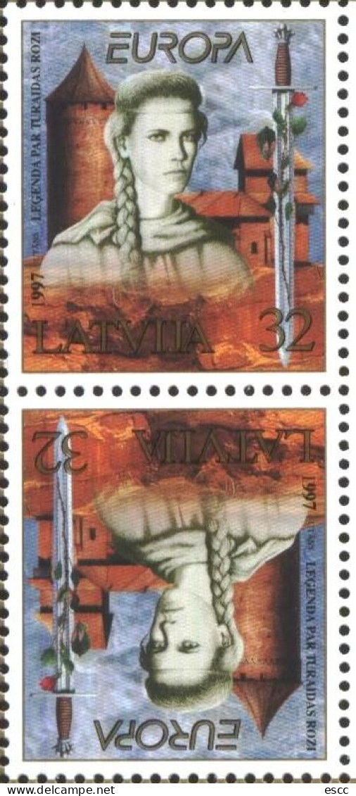 Mint Stamp  In Tet-besh Europa CEPT  1997  From  Latvia - 1997