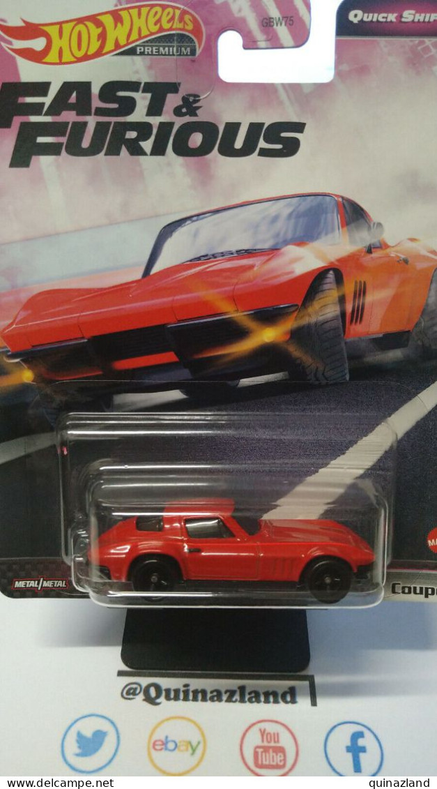 Hot Wheels Fast & Furious Quick Shifters '65 Corvette Stingray Coupe (ng116) - HotWheels