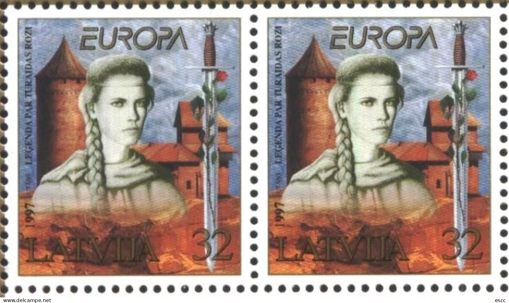 Mint Stamp Europa CEPT  1997  From  Latvia - 1997