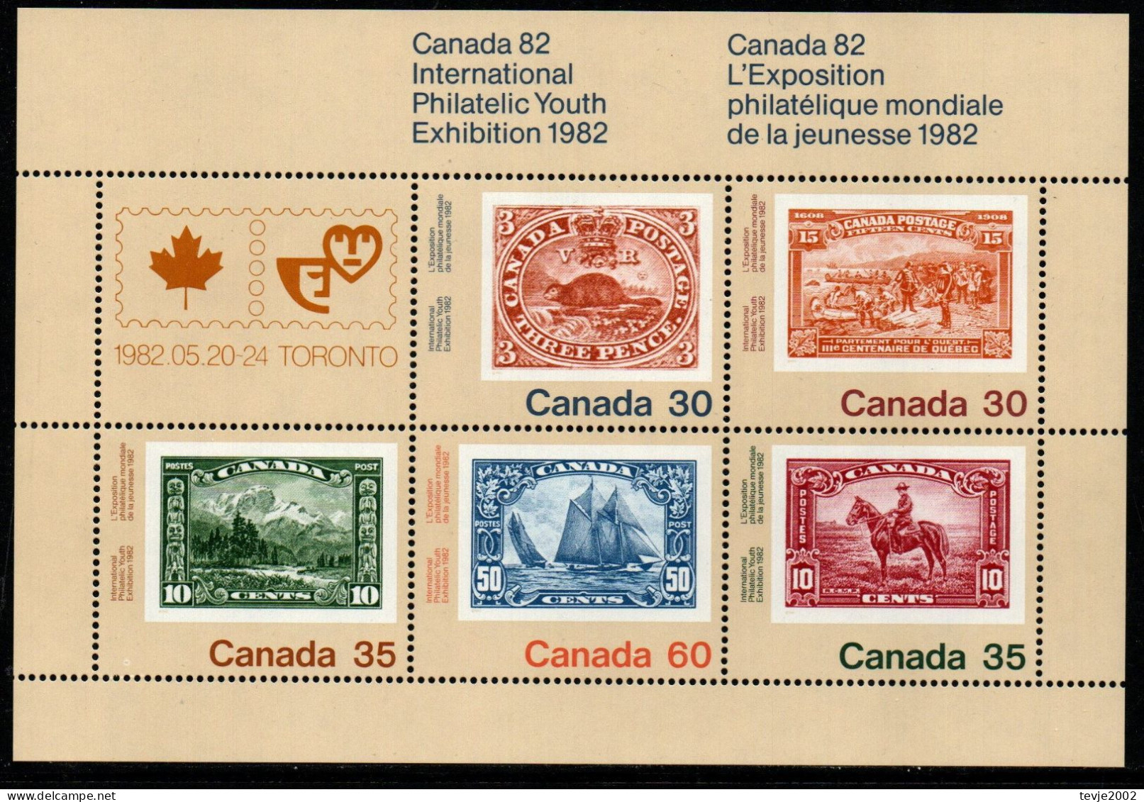 Kanada Canada 1982 - Mi.Nr. Block 2 - Postfrisch MNH - Blocks & Sheetlets