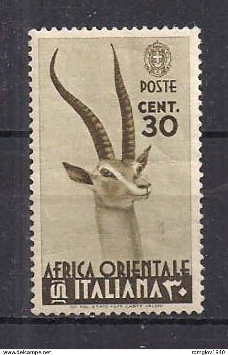 COLONIA ITALIANA  A.O.I. 1938 SOGGETTI VARI SASS. 8 MNH XF - Africa Oriental Italiana