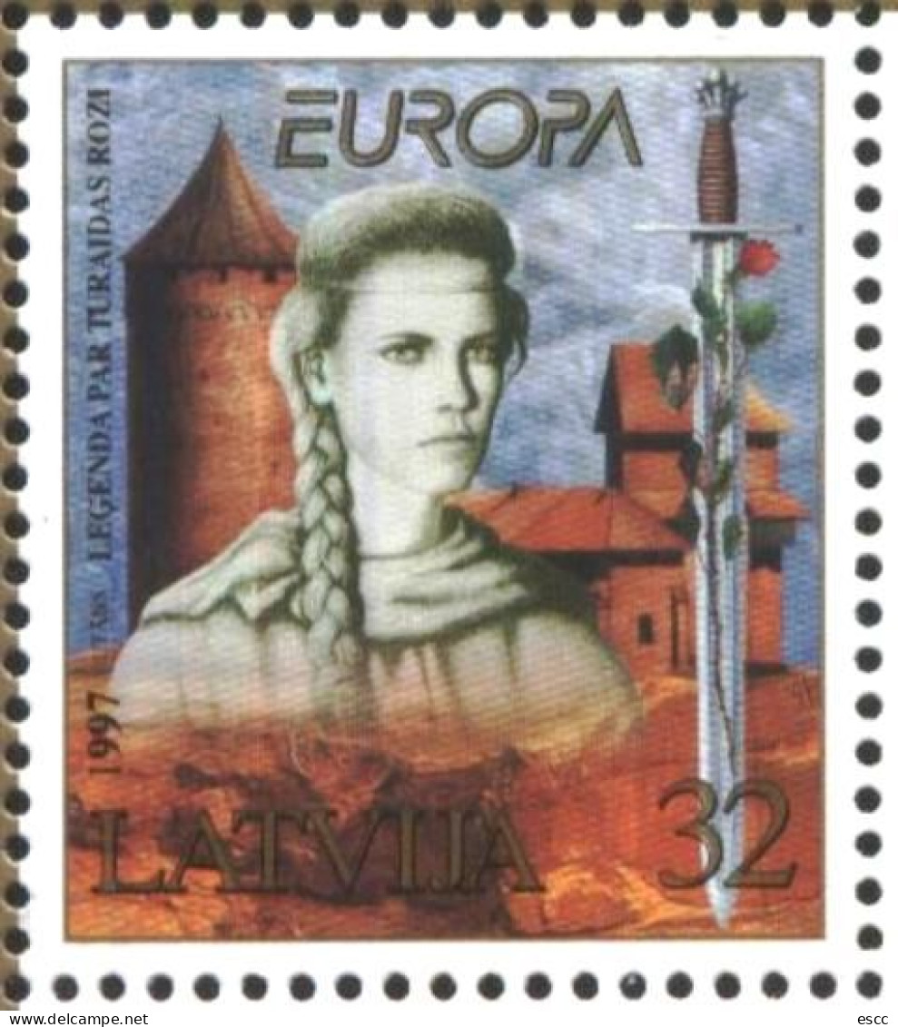 Mint Stamp Europa CEPT  1997  From  Latvia - 1997