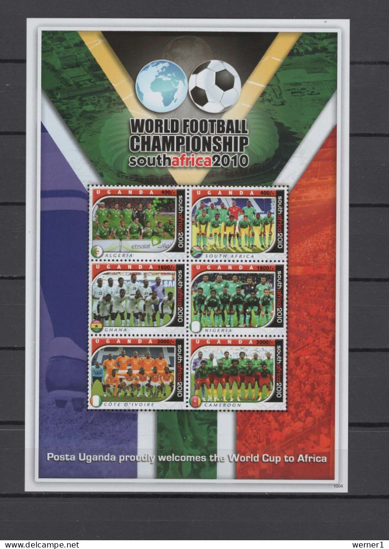 Uganda 2011 Football Soccer World Cup Set Of 2 Sheetlets MNH - 2010 – South Africa