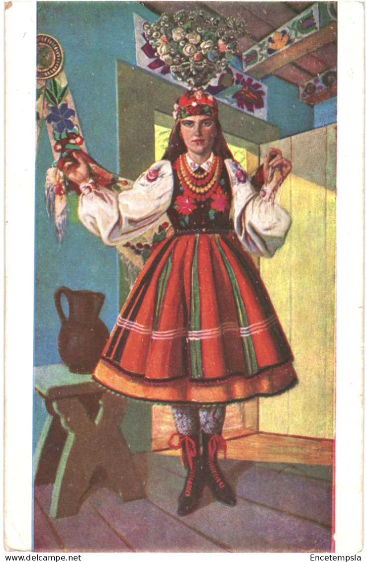 CPA Carte Postale Pologne Une Jeune Femme En Costume Traditionnel 1937  VM80123ok - Poland