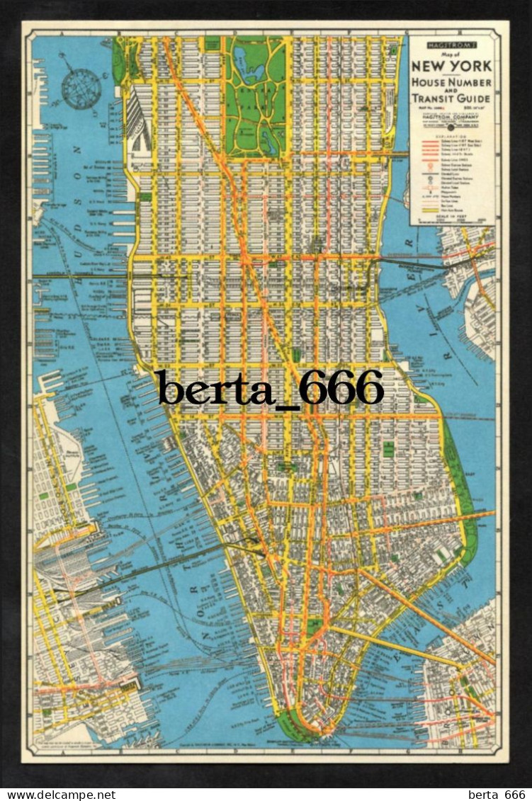 United States New York City Map * House Number And Transit Guide - Other & Unclassified