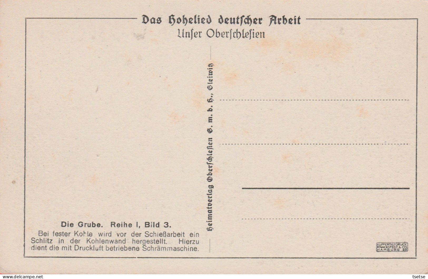 Dolny Slask / Walbrzych - Szyb / Górnictwo - Die Grube - Die Schrämmaschine Vor Ort ( Verso Zien ) - Poland